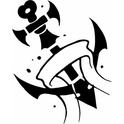 HoosierDecal Cool Anchor Nautical Vinyl Decal for Boat Car Window 192