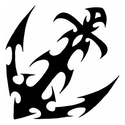 HoosierDecal Cool Anchor Nautical Vinyl Decal for Boat Car Window 194