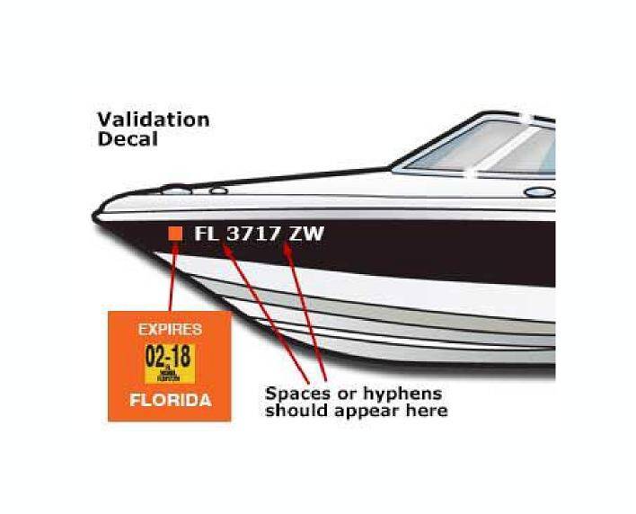 Florida Boat Numbers Registration Decals - Hoosierdecal