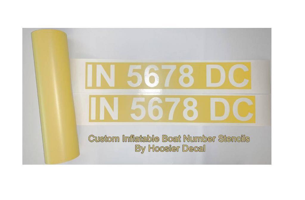 Inflatable Boat Number Stencils Hoosierdecal