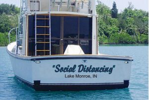 Boat Transom Lettering Photo