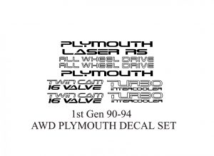 Plymouth Laser Set 90-94