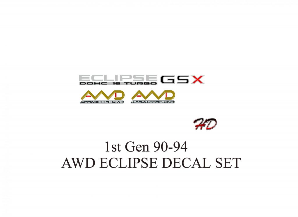90-94-1st Gen Eclipse Decals