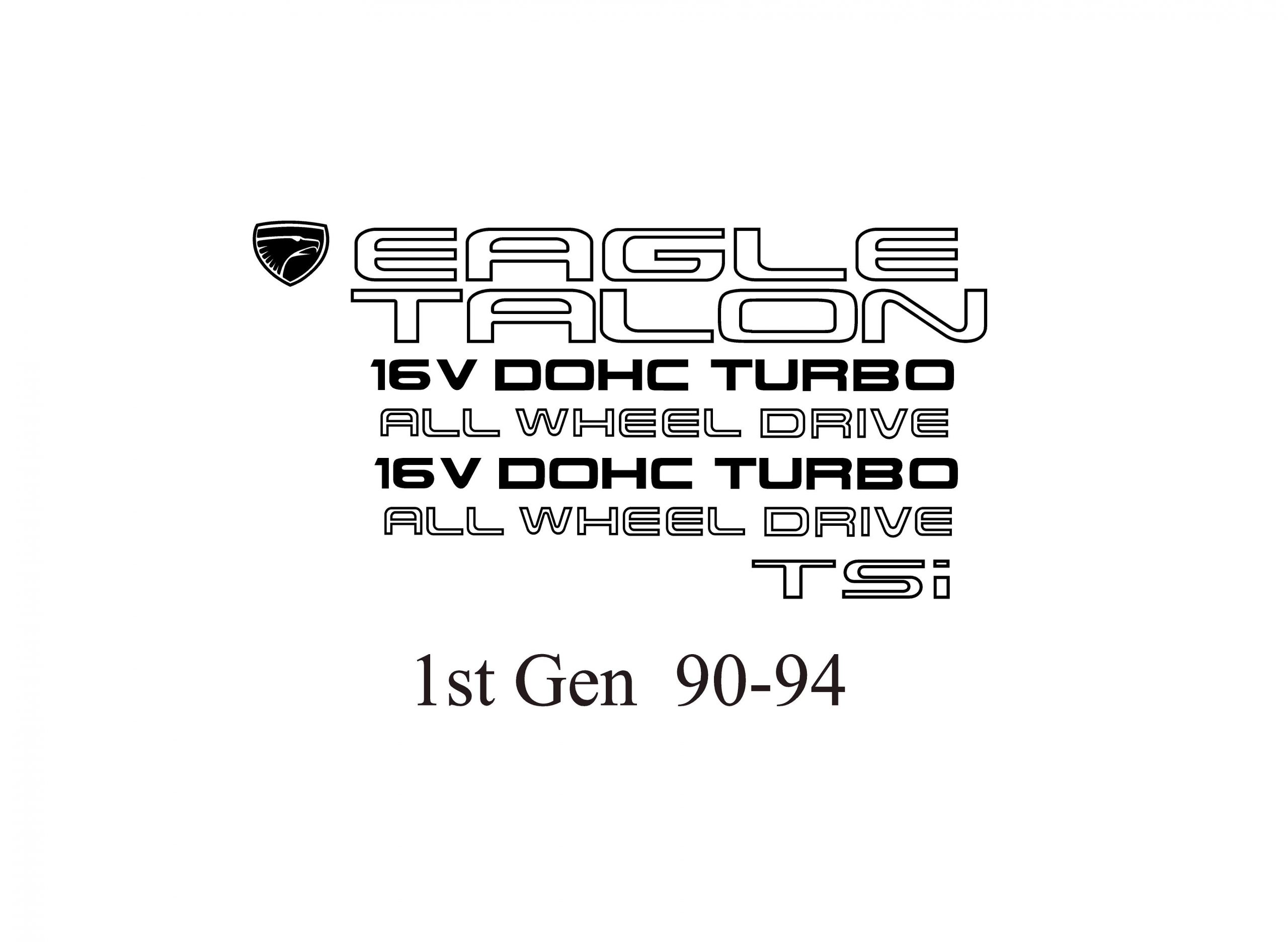Eagle Talon AWD decals