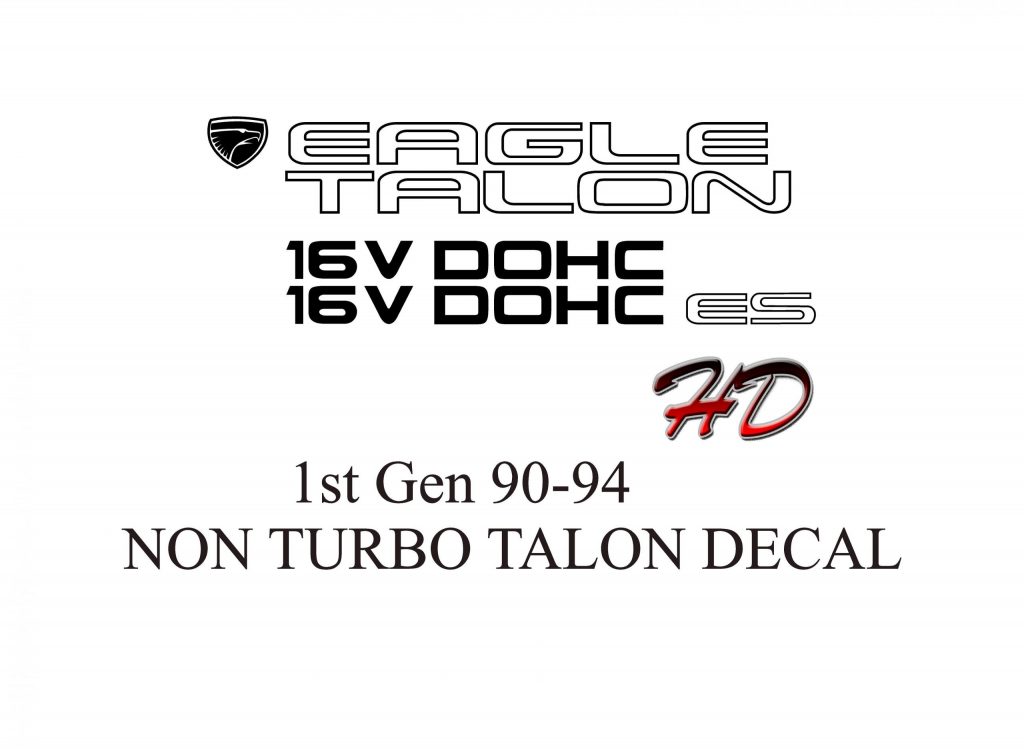 1G Eagle Talon ES decals