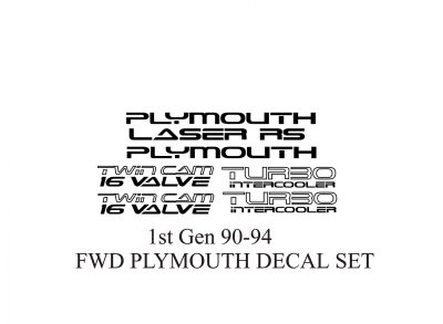 Plymtouth Laser FWD Decal Set 90-94