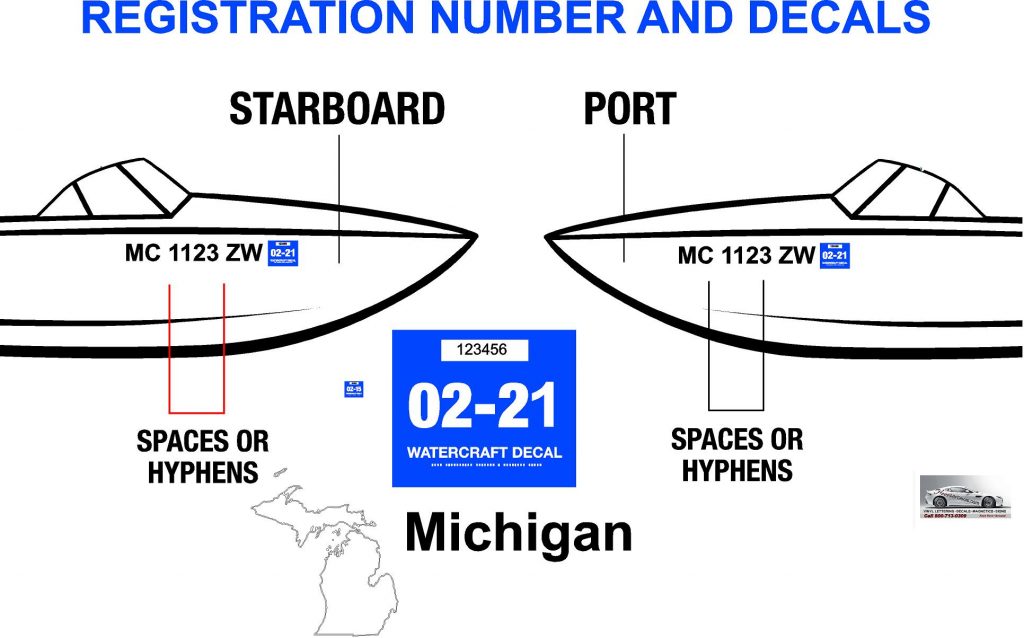 Michigan Boat Registration Number Decal Information Hoosierdecal