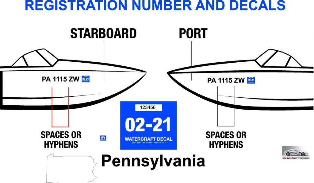 Pennsylvania Boat Registration Number Decal Information Hoosierdecal