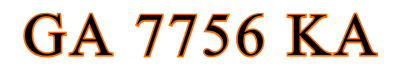 GA 7756 KA