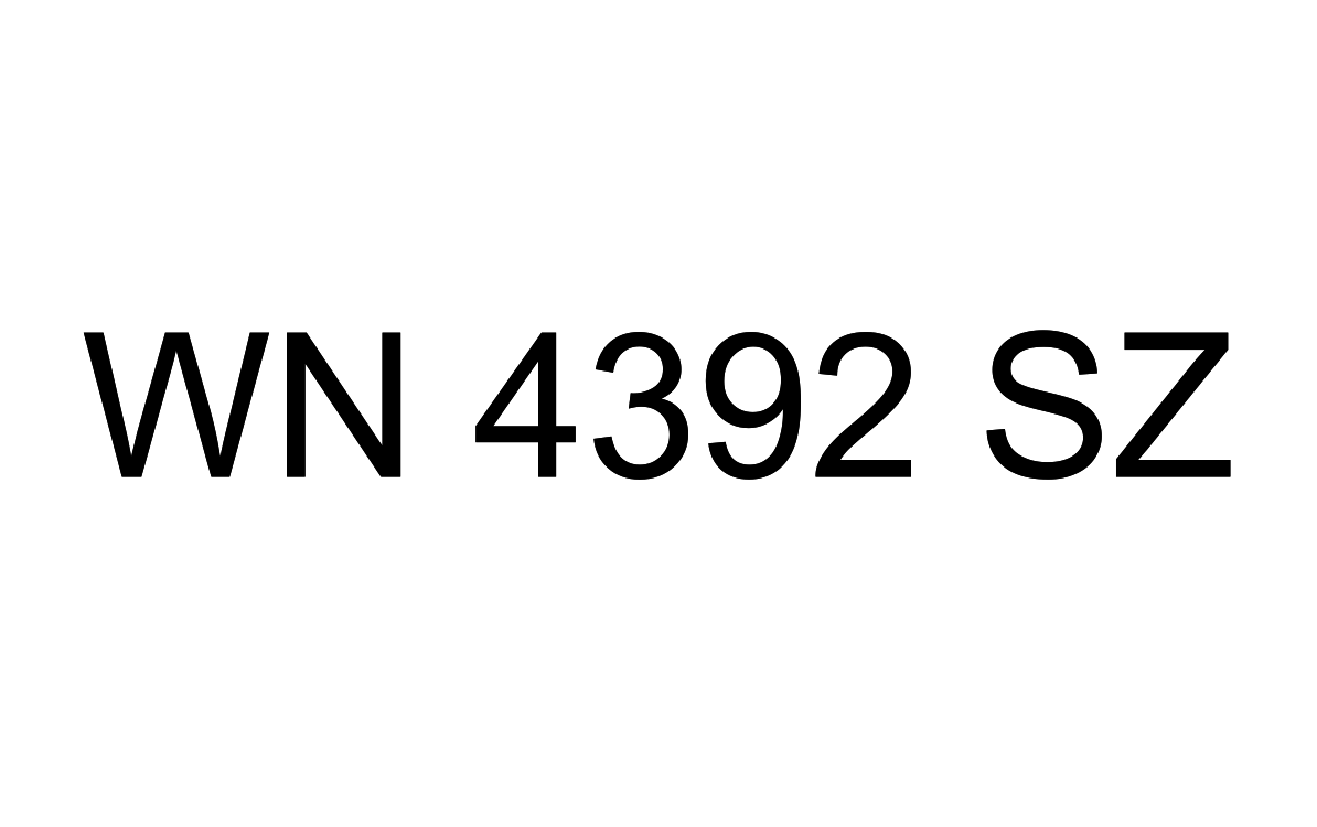 WN 4392 SZ