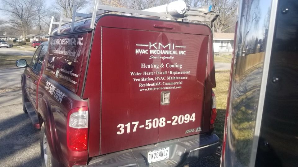 KMI HEATING AND COOLING TRUCK AND TRAILER DECAL INSTALL - Image 4