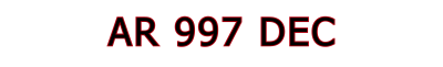 AR 997 DEC