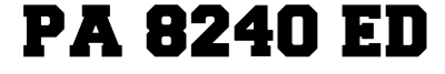 PA 8240 ED