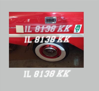 Custom Boat Numbers-AMPHA CAR