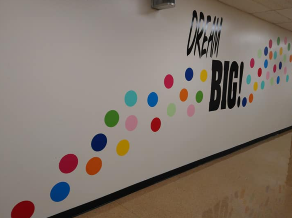 Decorative wall vinyl lettering
