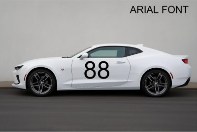Race Numbers - Arial