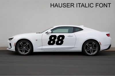 Race Numbers - Hauser Italic