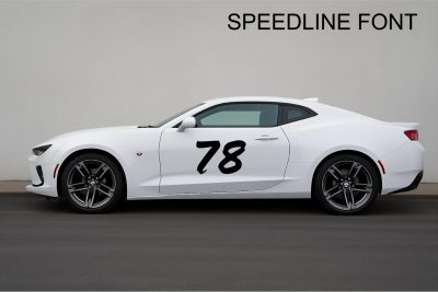 Race Numbers - Speed Line