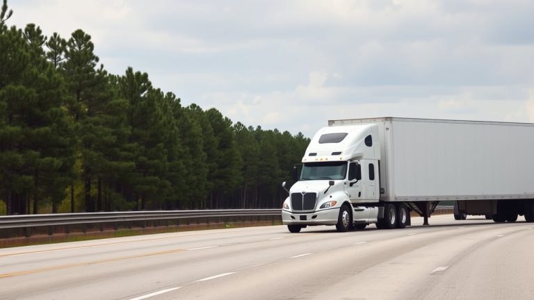 USDOT decal placement diagram for Alabama commercial trucks showing FMCSA letter sizing rules