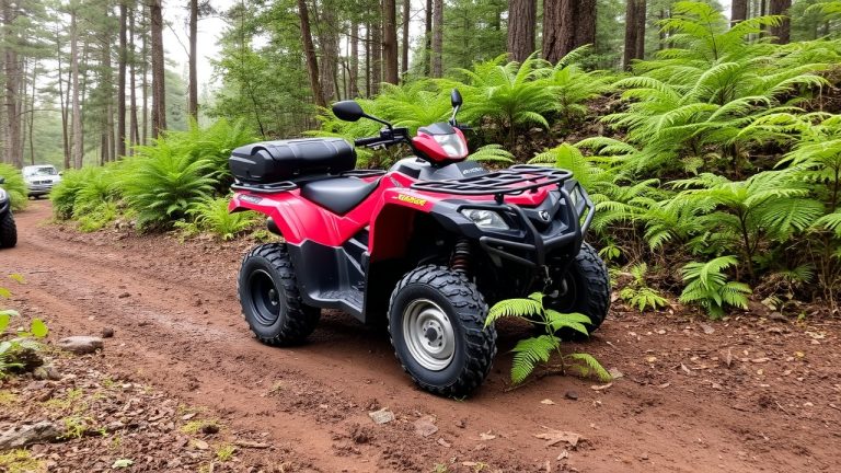 ATV with registration decal placement location highlighted per Alabama DNR requirements