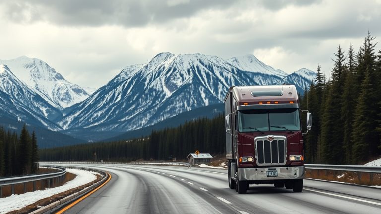 USDOT decal placement diagram for Alaska commercial trucks showing FMCSA letter sizing rules