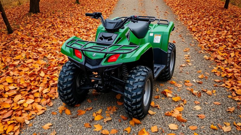 ATV with registration decal placement location highlighted per Arkansas DNR requirements