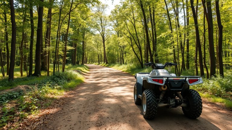 ATV with registration decal placement location highlighted per California DNR requirements
