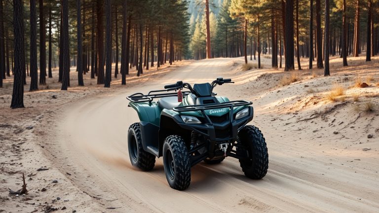 ATV with registration decal placement location highlighted per Connecticut DNR requirements