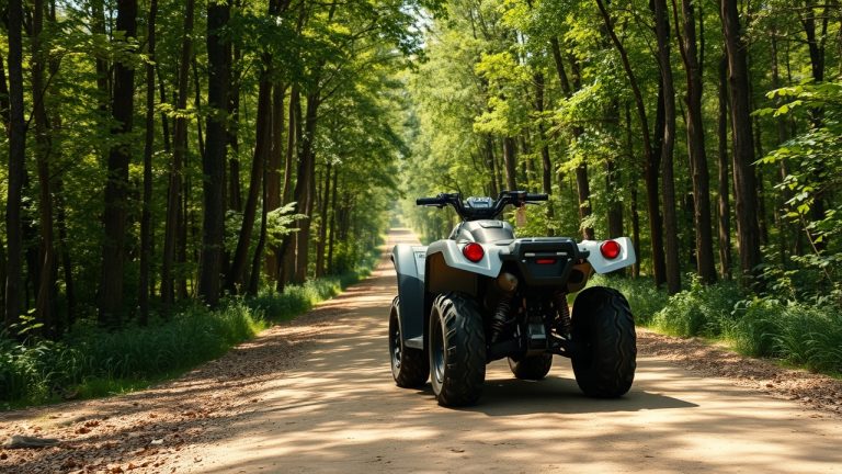 ATV with registration decal placement location highlighted per Georgia DNR requirements