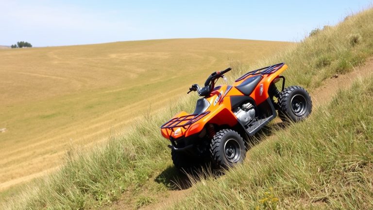 ATV with registration decal placement location highlighted per Hawaii DNR requirements