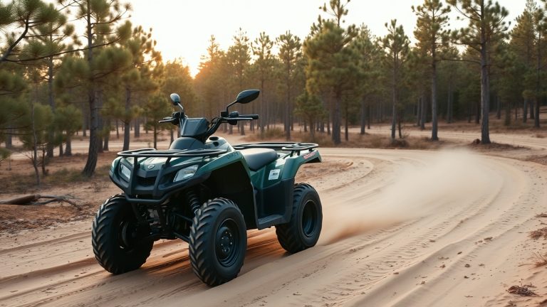 ATV with registration decal placement location highlighted per Iowa DNR requirements