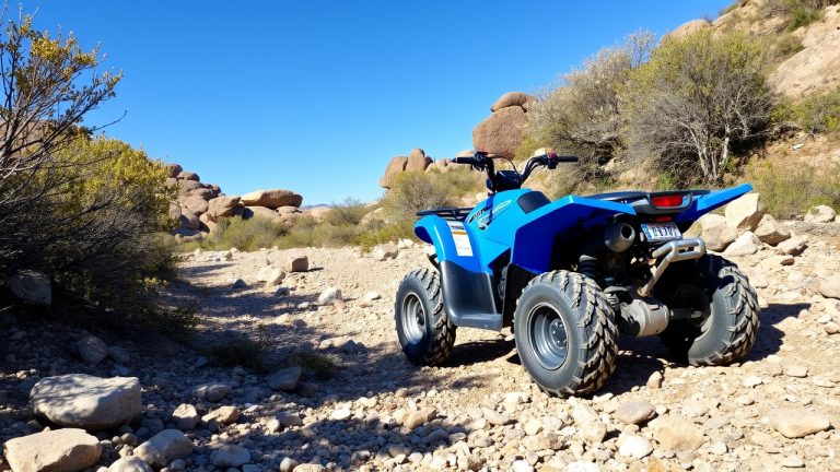 ATV with registration decal placement location highlighted per Kentucky DNR requirements