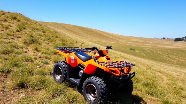 ATV with registration decal placement location highlighted per Maryland DNR requirements