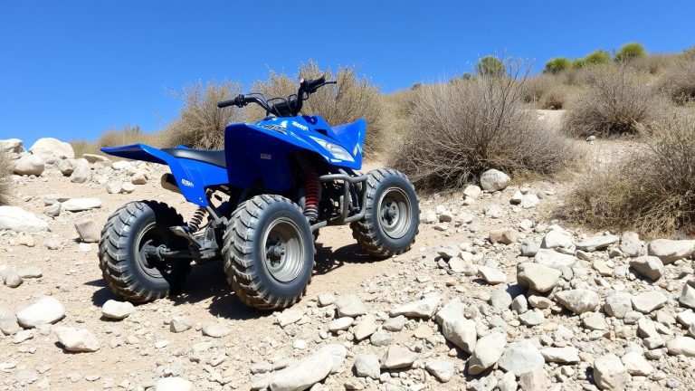 ATV with registration decal placement location highlighted per Nevada DNR requirements