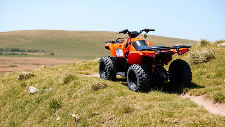 ATV with registration decal placement location highlighted per New Jersey DNR requirements
