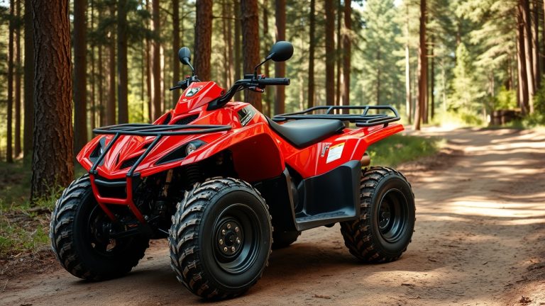 ATV with registration decal placement location highlighted per Ohio DNR requirements