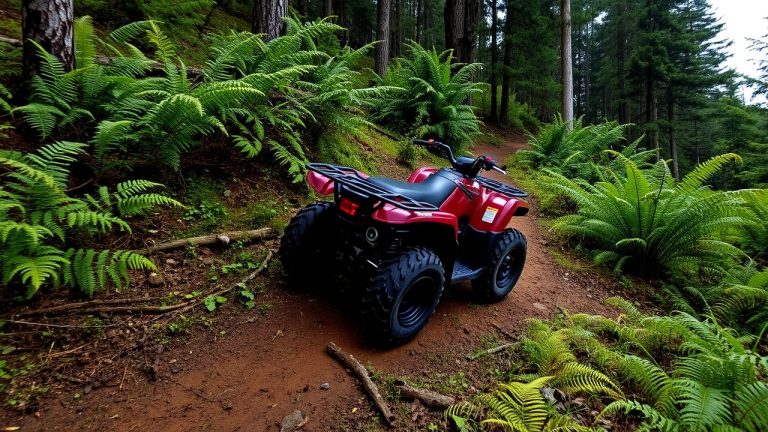 ATV with registration decal placement location highlighted per Oklahoma DNR requirements