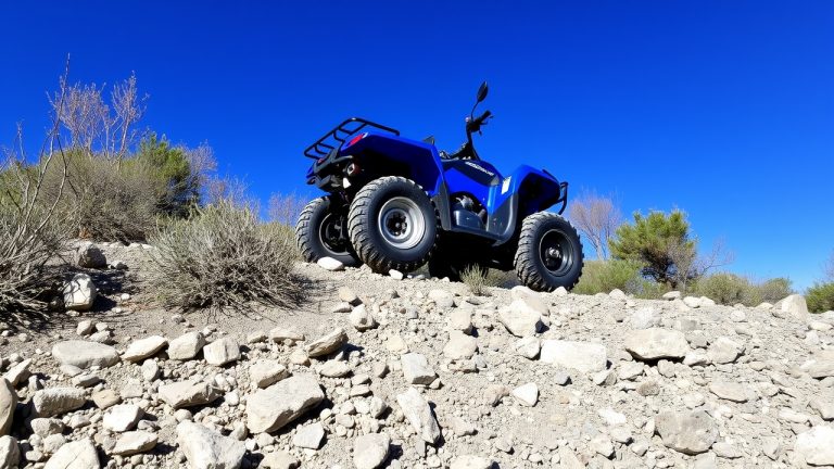 ATV with registration decal placement location highlighted per Pennsylvania DNR requirements
