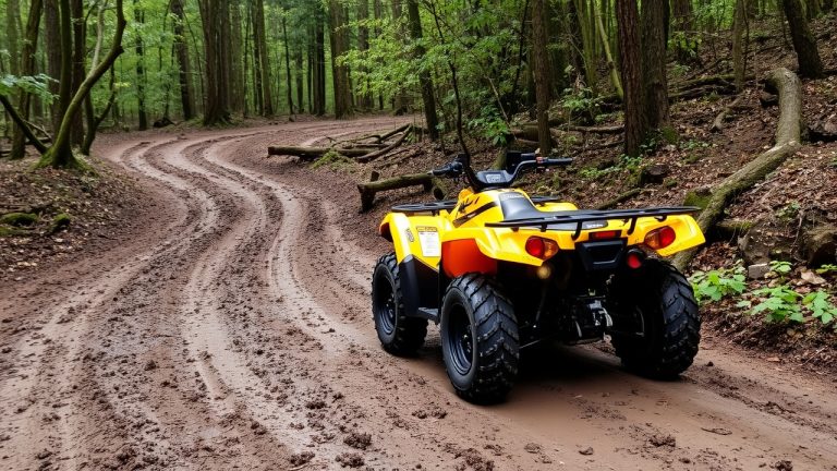 ATV with registration decal placement location highlighted per Tennessee DNR requirements