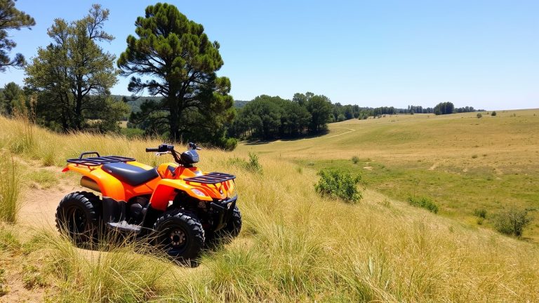 ATV with registration decal placement location highlighted per Texas DNR requirements