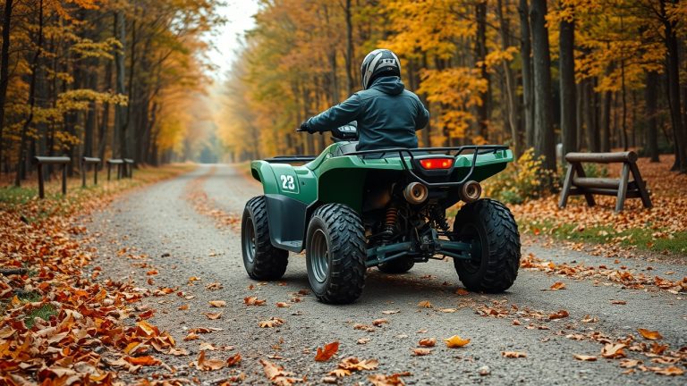 ATV with registration decal placement location highlighted per Utah DNR requirements
