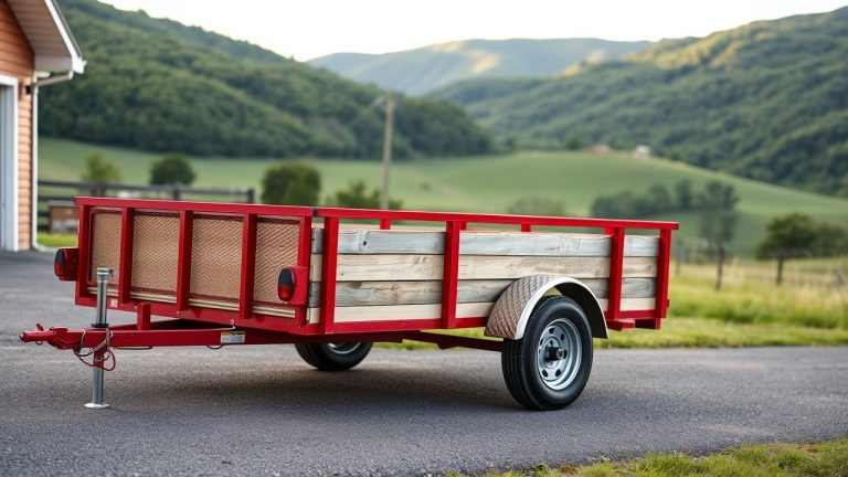 Utility trailer diagram showing VIN sticker and registration plate placement required in West Virginia