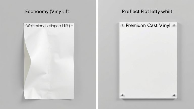 Side-by-side comparison showing 6 year vs 10 year vinyl quality and durability differences