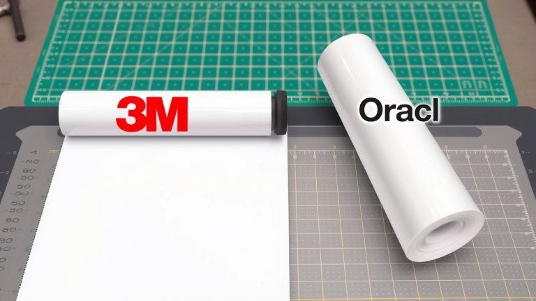 Side-by-side comparison showing 3m scotchcal vs oracal quality and durability differences