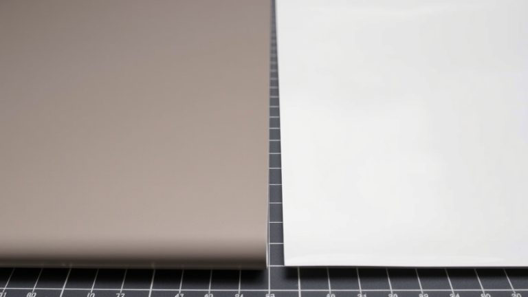 Side-by-side comparison showing cast vs calendered vinyl quality and durability differences