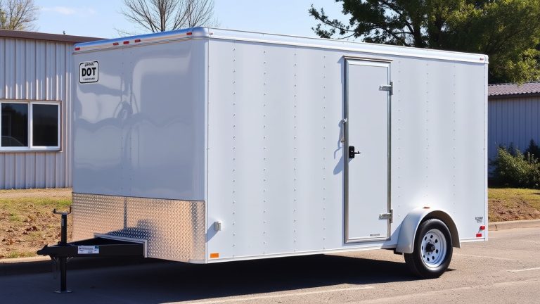 Enclosed Trailer Lettering example showing vinyl lettering quality and design from Hoosier Decal
