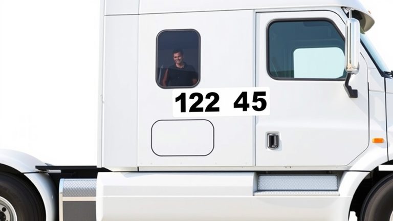 Fmcsa Marking Requirements example showing vinyl lettering quality and design from Hoosier Decal