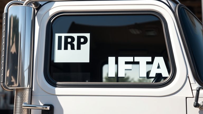 Custom irp ifta decal on a vehicle showing design, color, and finish options