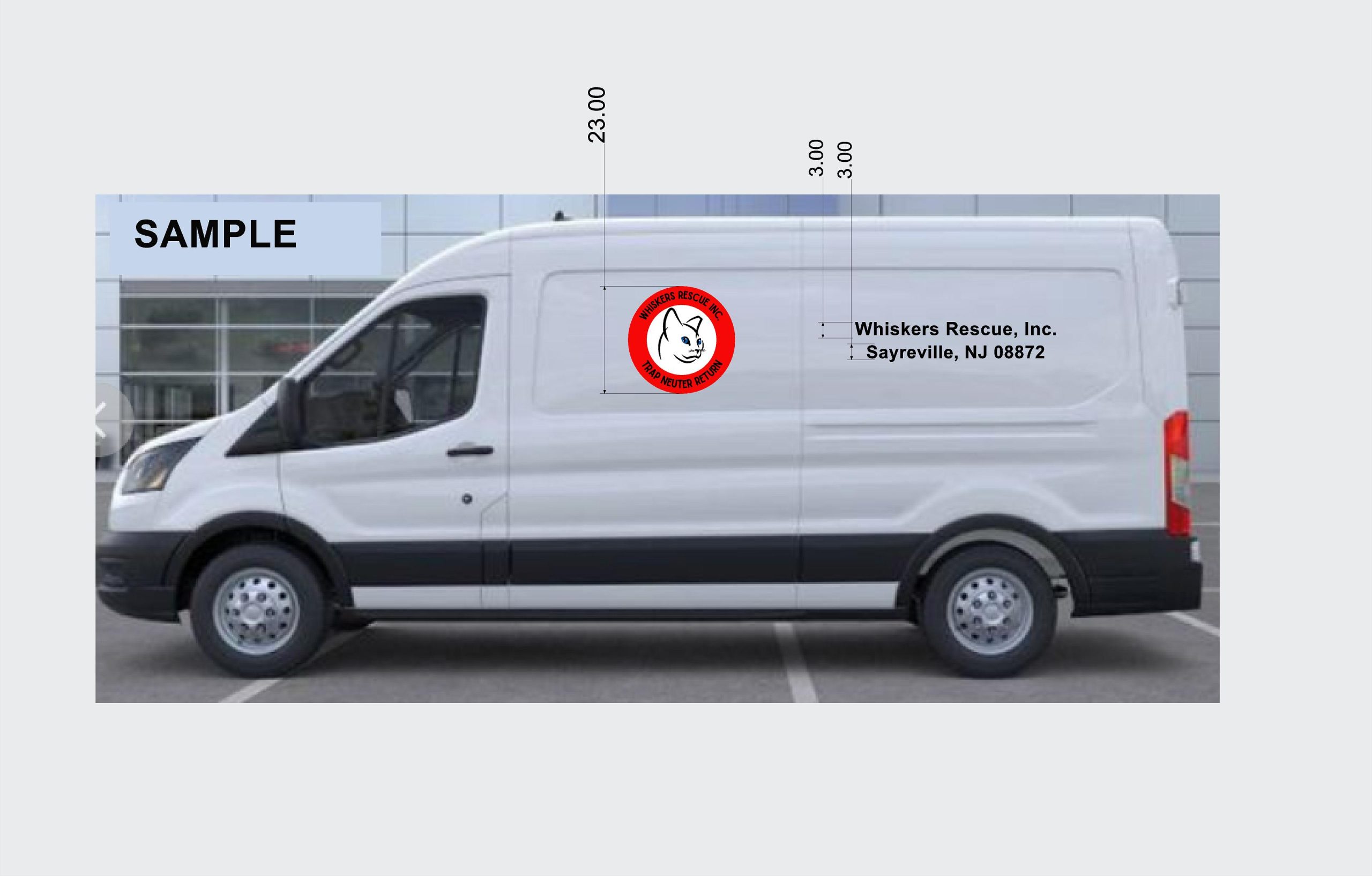 Whiskers Rescue Van Lettering Package - Image 2